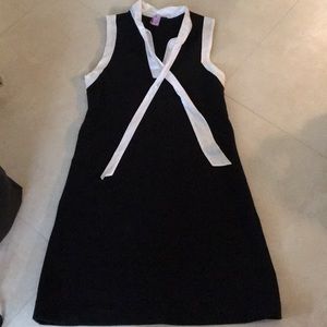 Theory black and white dress
